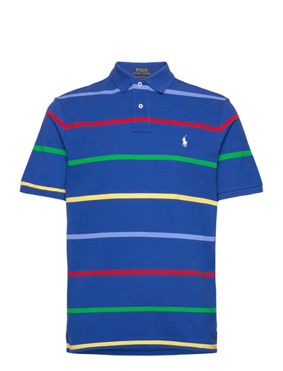 Polo Ralph Lauren Classic Fit Striped Mesh Polo Shirt Short Sleeved