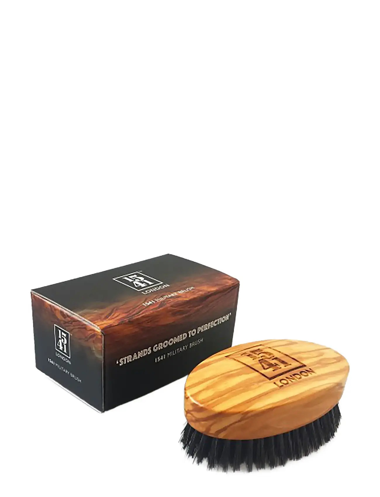 1541 of London Military Hair Brush With Pure Black Bristle (Olive Wood), One Size, Beige, Styling > Kamme Og Børster, Herre
