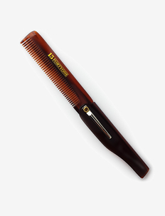 Pocket Size Folding Comb w/ clip - under 200 kr - brown