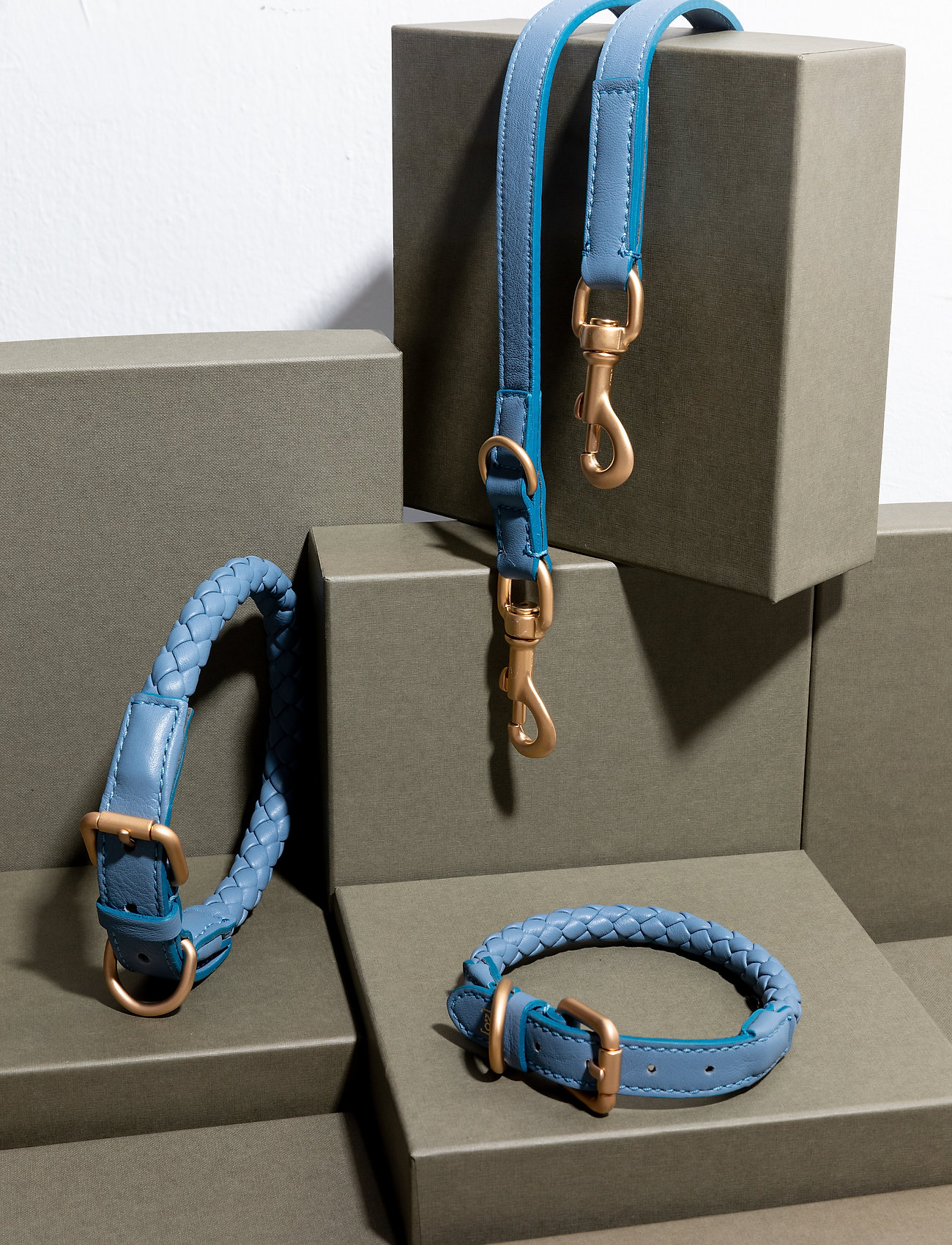 2.8 Design for Dogs - FERDINANDO LEASH - hundeleinen - dusty blue - 1