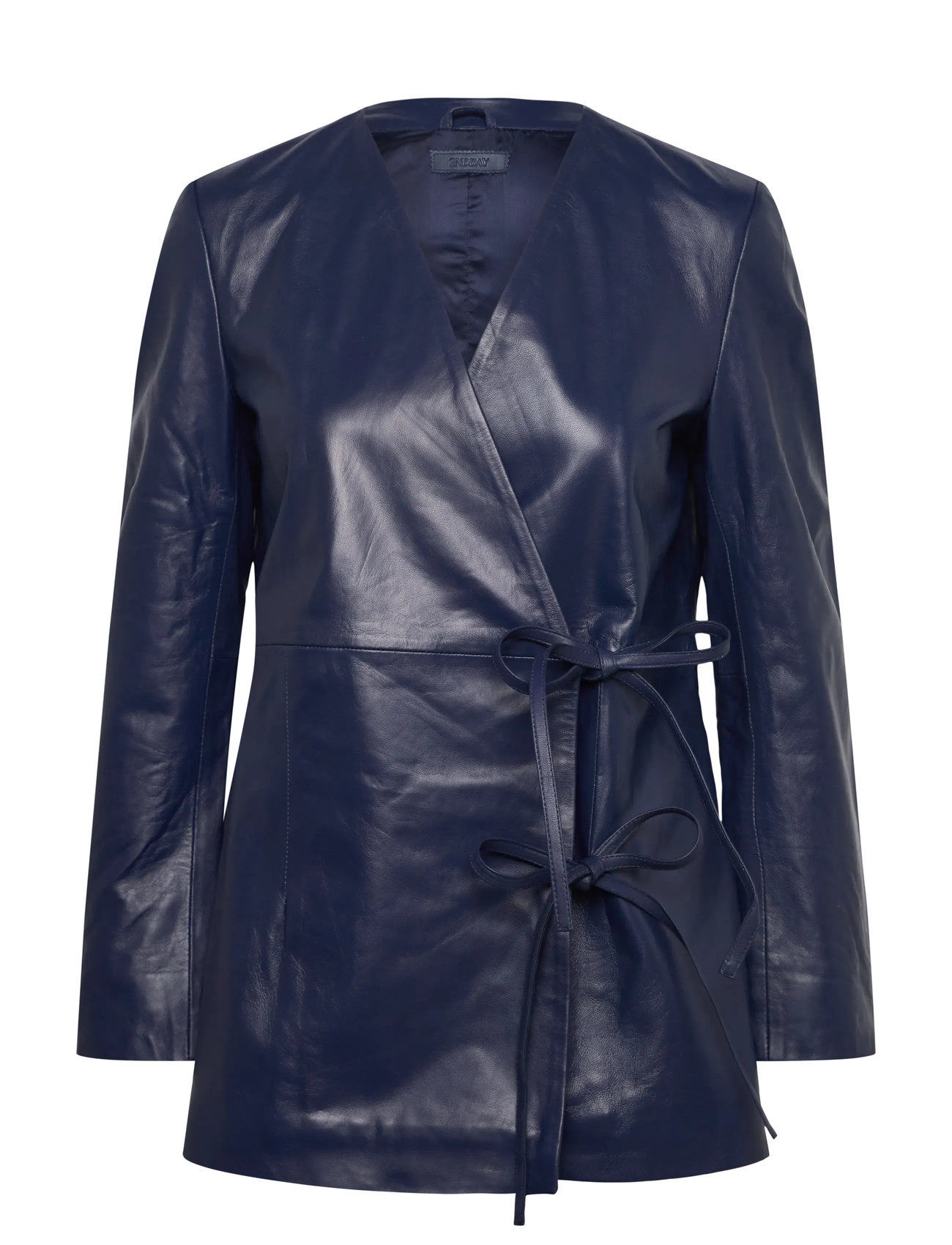 2NDDAY 2Nd Alotte - Fine Leather, 36, Navy, Jakker > Læder, Dame