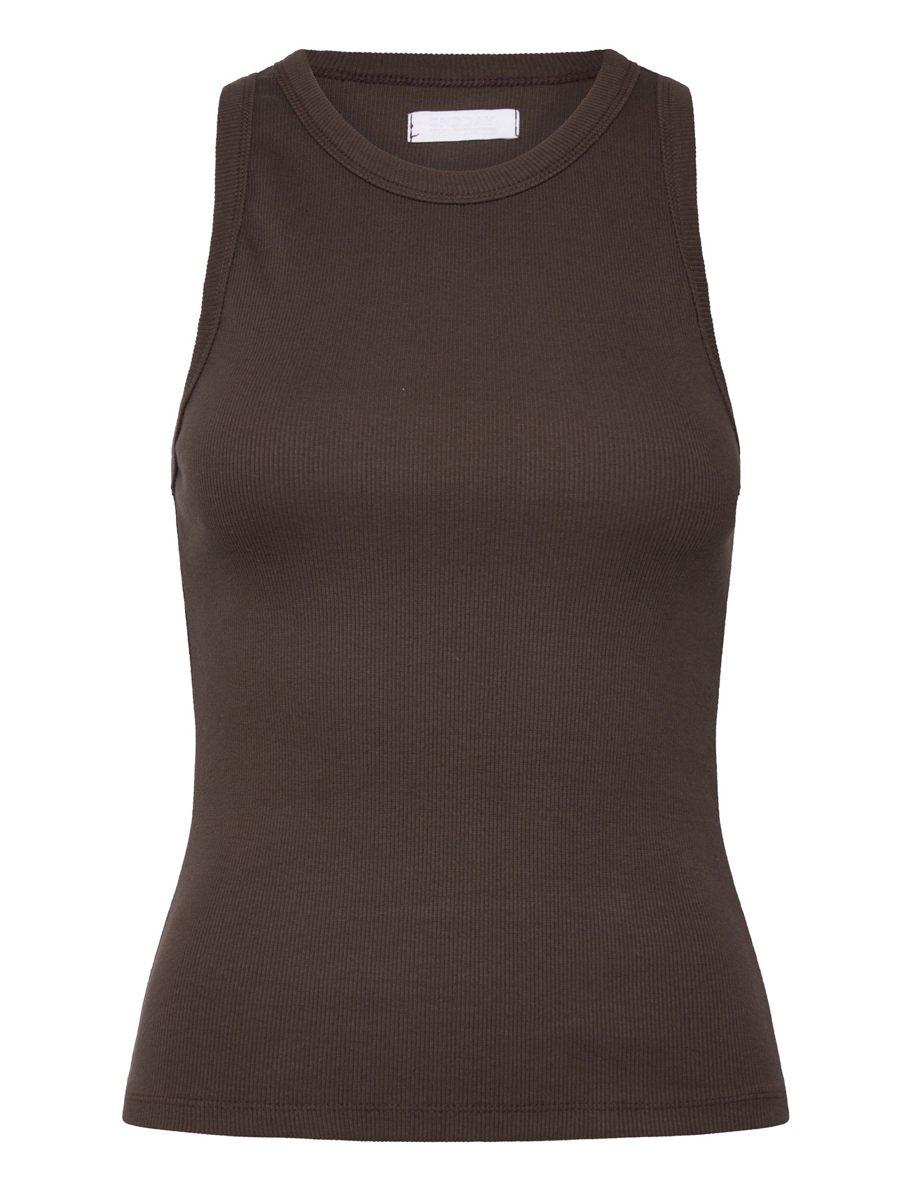 2NDDAY 2Nd Purity Tt - Daily Cotton Rib, M, Brown, T-Shirts & Toppe > Uden Ærmer, Dame