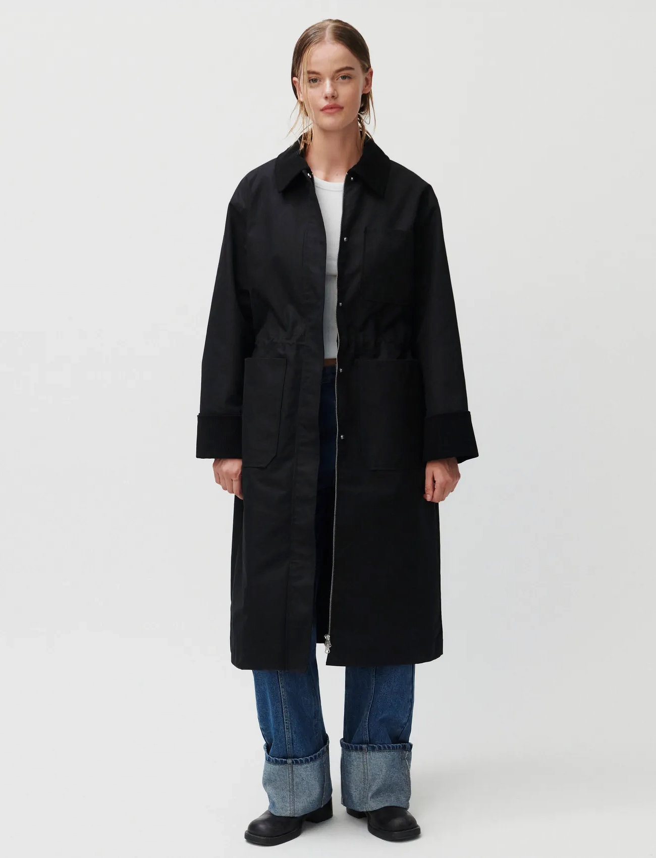 2NDDAY 2Nd Brucen - Firm Cotton, 34, Black, Frakker > Trenchcoats, Dame