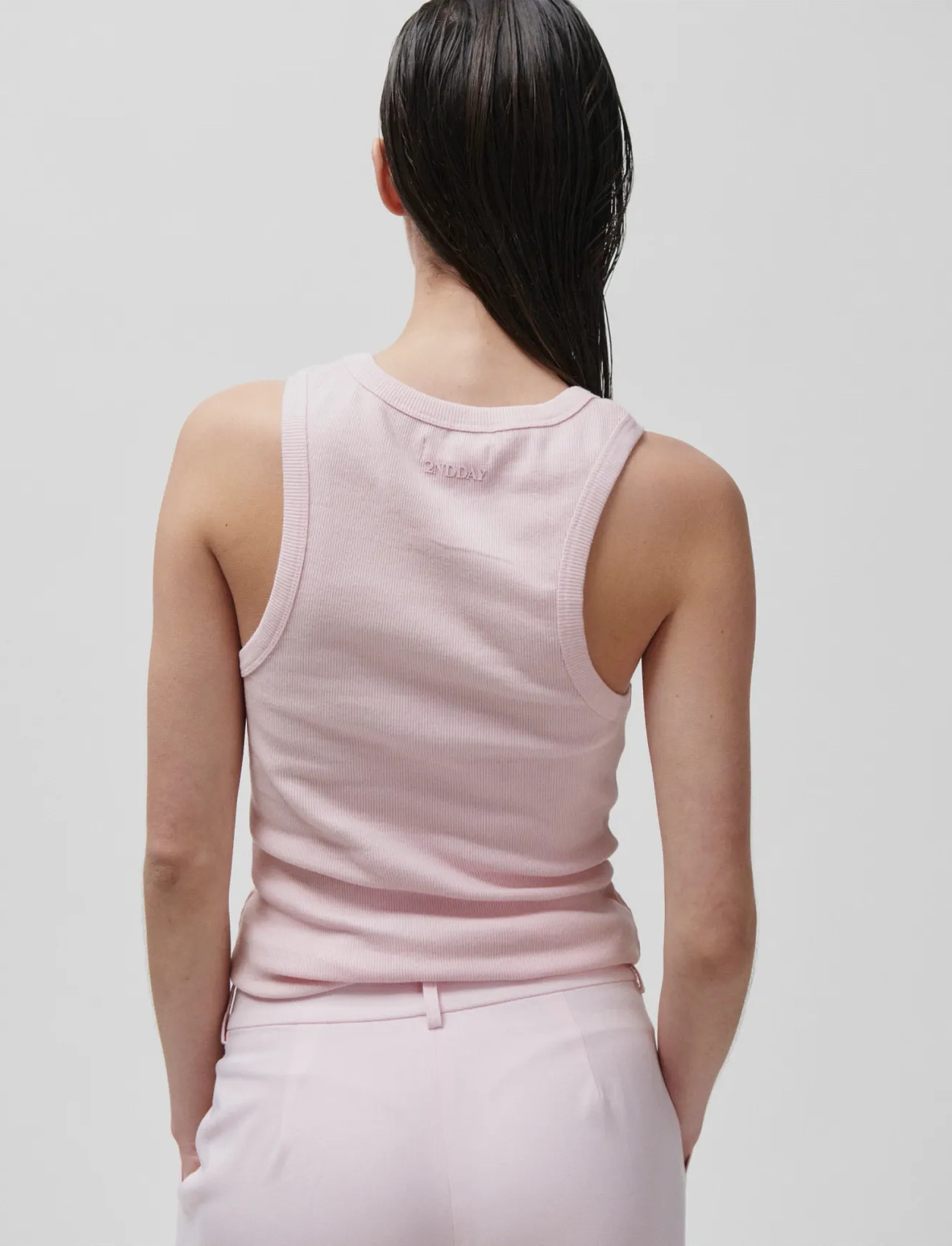 2NDDAY 2Nd Purity Tt - Daily Cotton Rib, M, Pink, T-Shirts & Toppe > Uden Ærmer, Dame