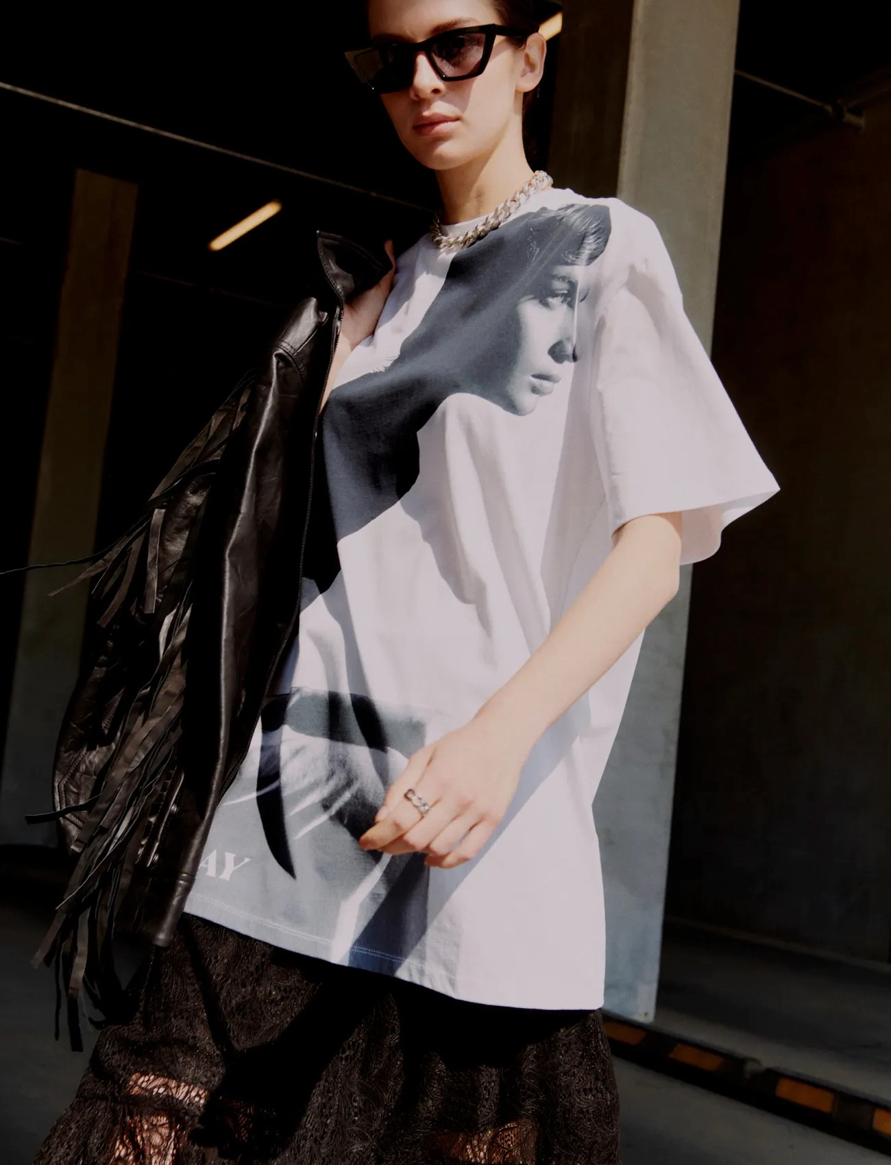 2NDDAY 2Nd Aralis Tt - Overwashed Jersey, S, White, T-Shirts & Toppe > Kortærmede, Dame
