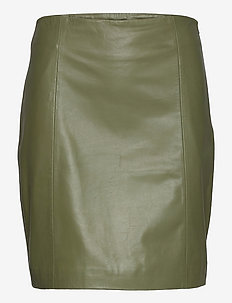 2ND Electra - nederdele i læder - olivine