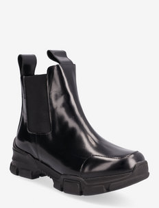2ND Combat - Shiny Boot Leather - chelsea boots - black