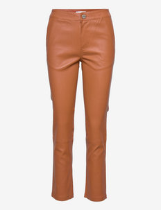 2ND Leya - Stretch Leather - leather trousers - sugar almond