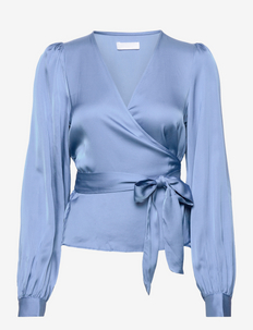 2ND Harlow - Fluid Satin - long sleeved blouses - quiet harbor