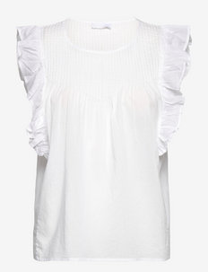 2ND Martina TT - Cotton Voile - blouses zonder mouwen - bright white