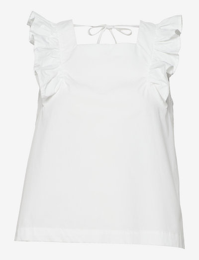 2ND Franca TT - Crispy Poplin - t-shirt & tops - bright white