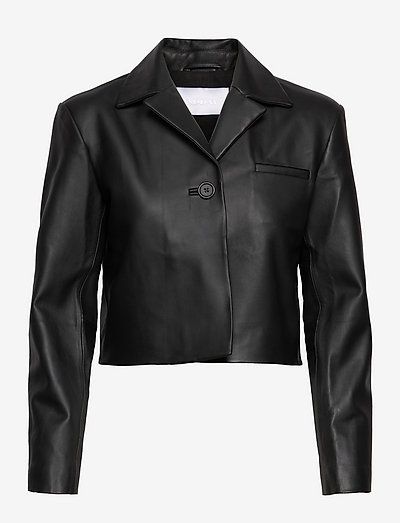 2ND Solina - Classic Leather - skinnjackor - jet black