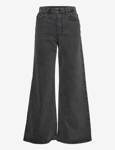 2ND Frecla TT - Charcoal Denim - brede jeans - un black denim