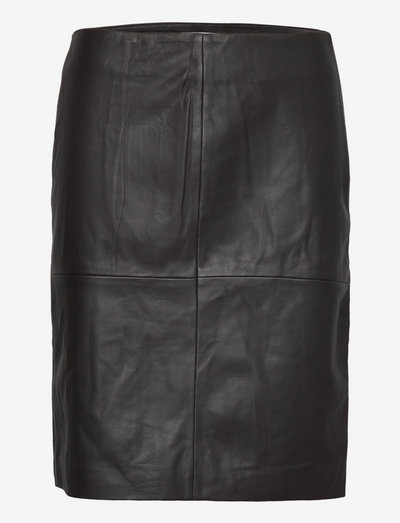 2ND Cecilia - Classic Leather - spódnice skórzane - licorice