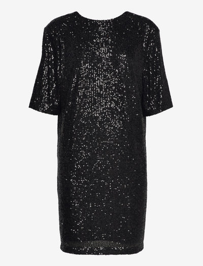2ND Scarlett - Sensual Glam - suknelės su žvyneliais - meteorite (black)