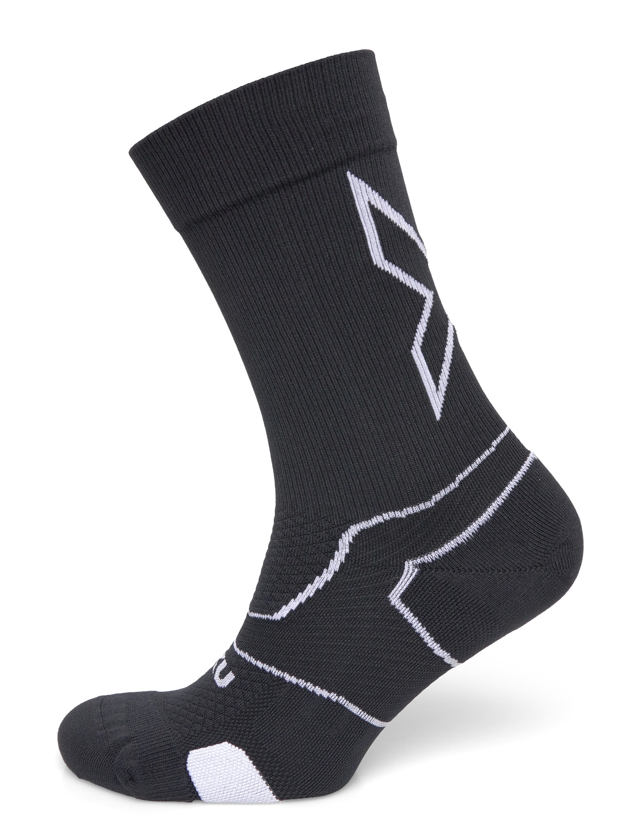 2XU Vectr Light Cushion Crew Socks, M, Black, Sport Clothing > Sport Socks, Dame