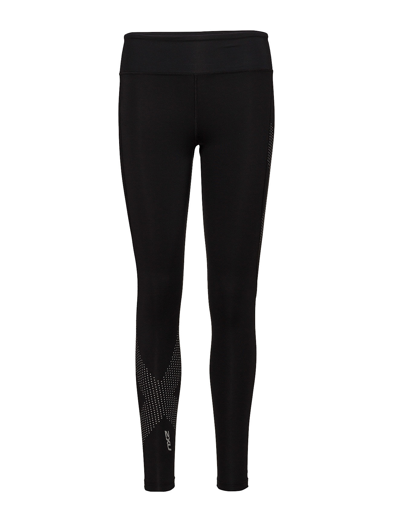 BLACK/DOTTED REFLECTIVE LOGO 2XU Mid-Rise Compression Tight-W Running/training Tights Sort 2XU for dame - Pashion.dk