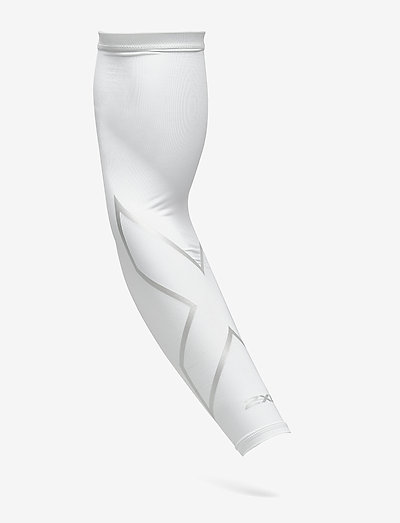 COMPRESSION ARM GUARD SINGLE - hardloopuitrusting - white/silver