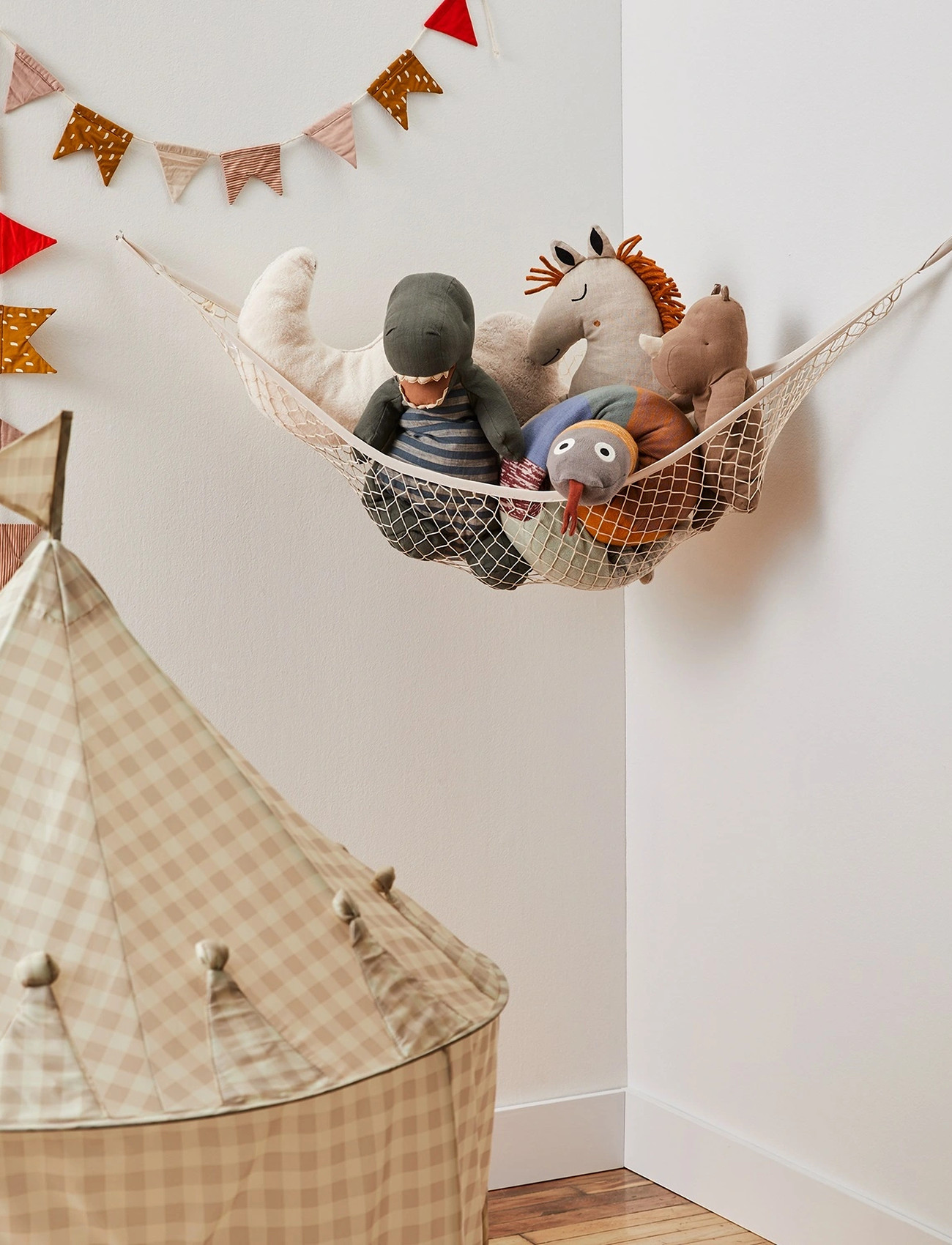 3 Sprouts 3 Sprouts Toy Hammock, Beige, One Size, Beige, Opbevaring > Knager Og Bøjler, Børn
