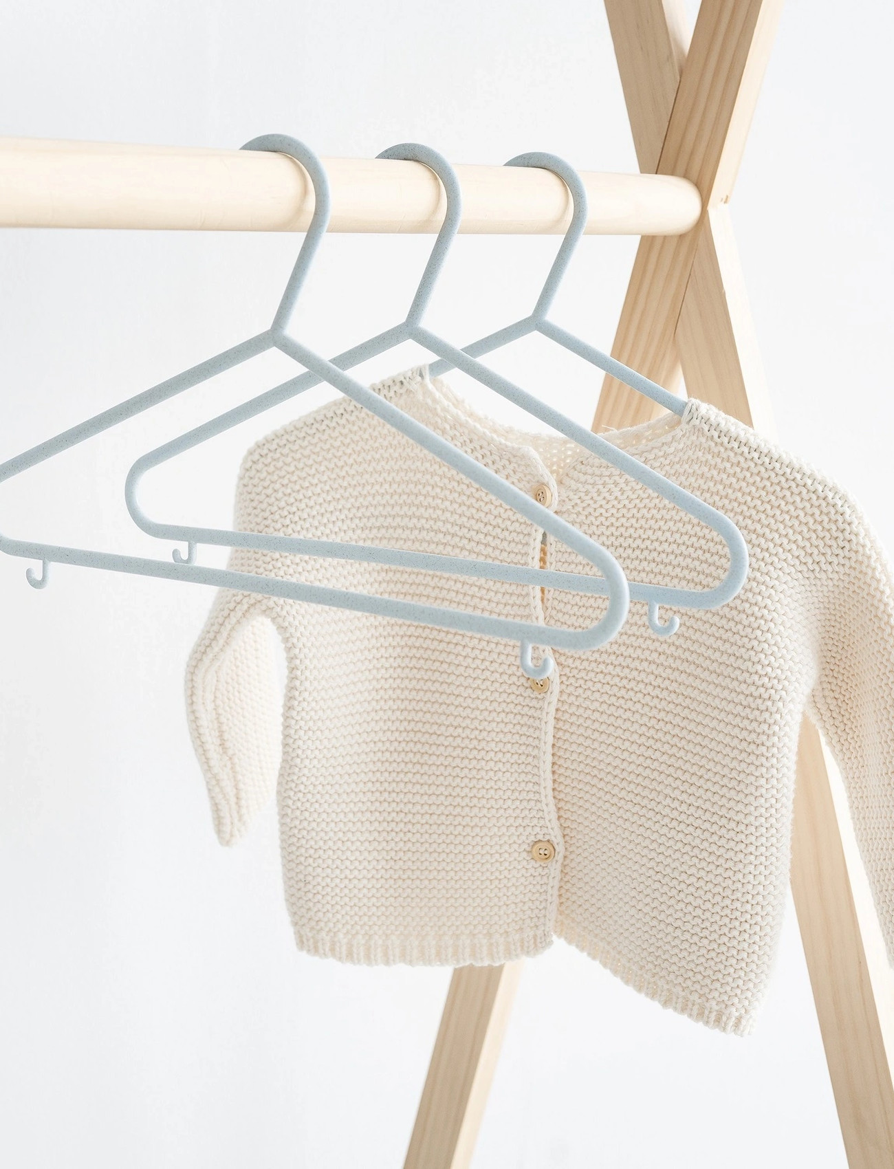 3 Sprouts 3 Sprouts Wheat Straw Hangers (15 Pcs.), Blue, One Size, Blue, Opbevaring > Knager Og Bøjler, Børn