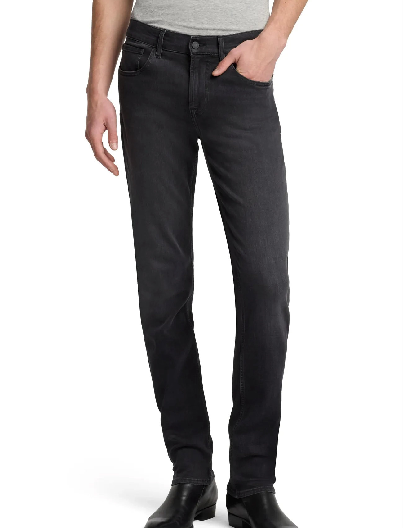 7 For All Mankind Slimmy Washed Black, 29 x 33, Black, Jeans > Smalle, Herre