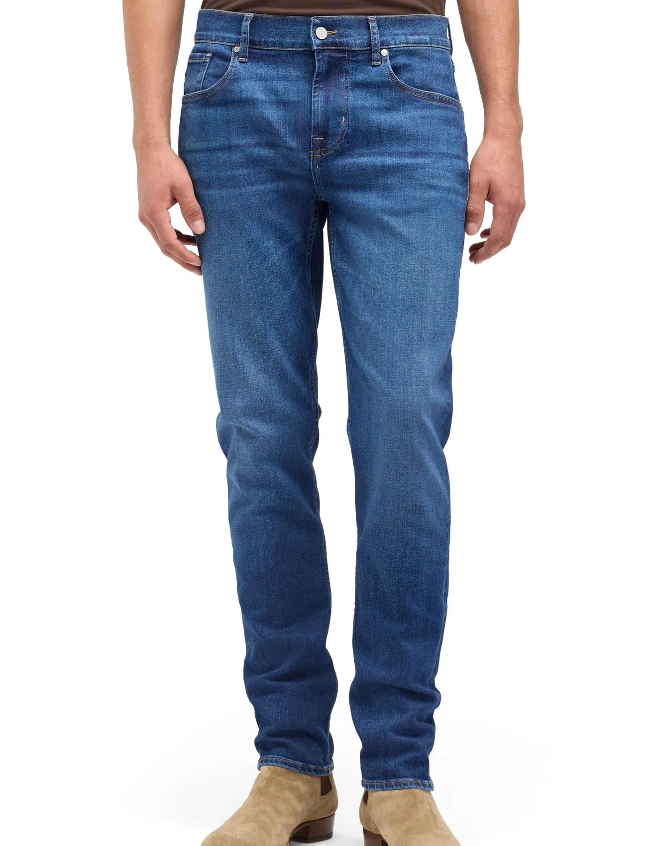 7 For All Mankind Slimmy Tapered Raincloud, 38 x 32, Blue, Jeans > Almindelige, Herre