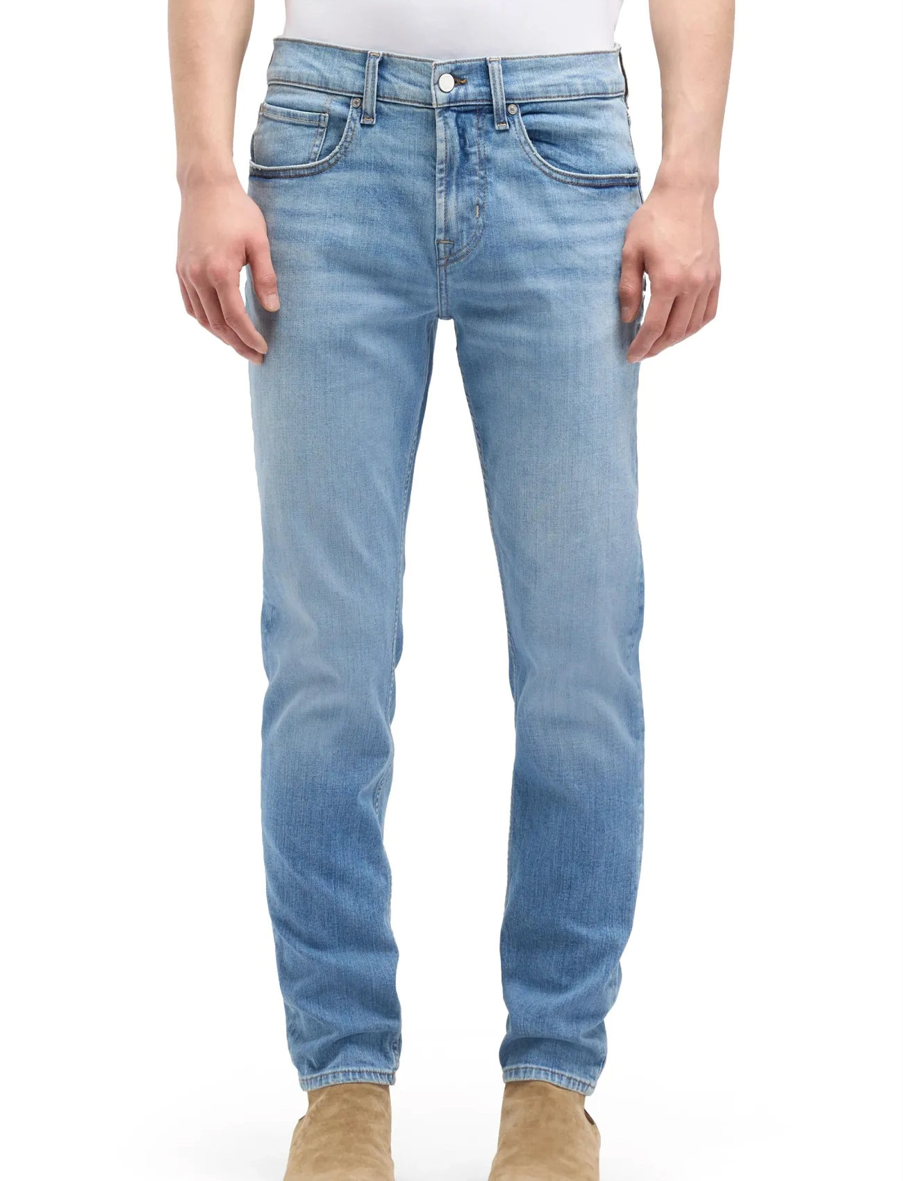 7 For All Mankind Slimmy Tapered Raincloud, 36 x 32, Blue, Jeans > Almindelige, Herre