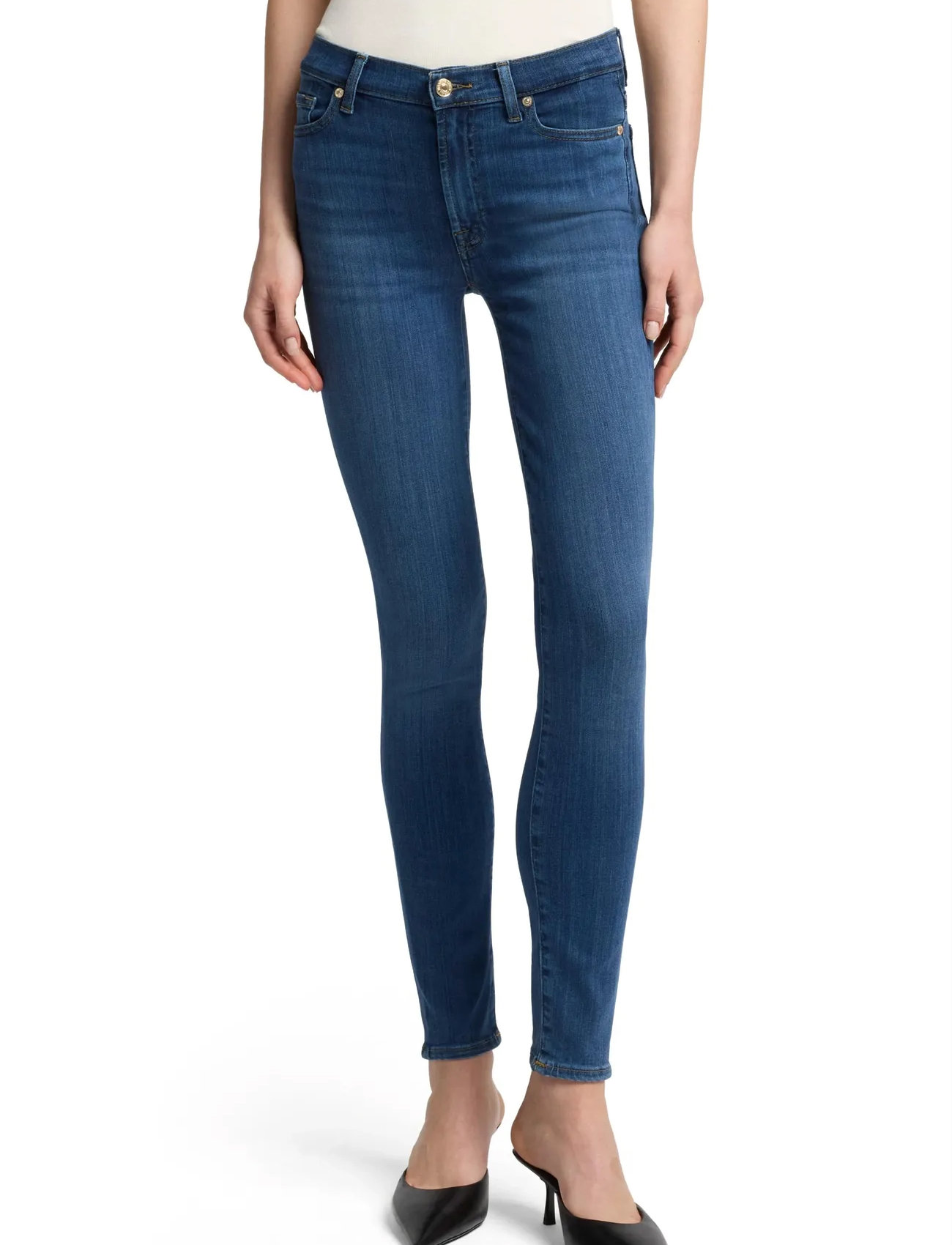7 For All Mankind Hw Skinny Lovestory, 27 x 30, Blue, Jeans > Skinny, Dame