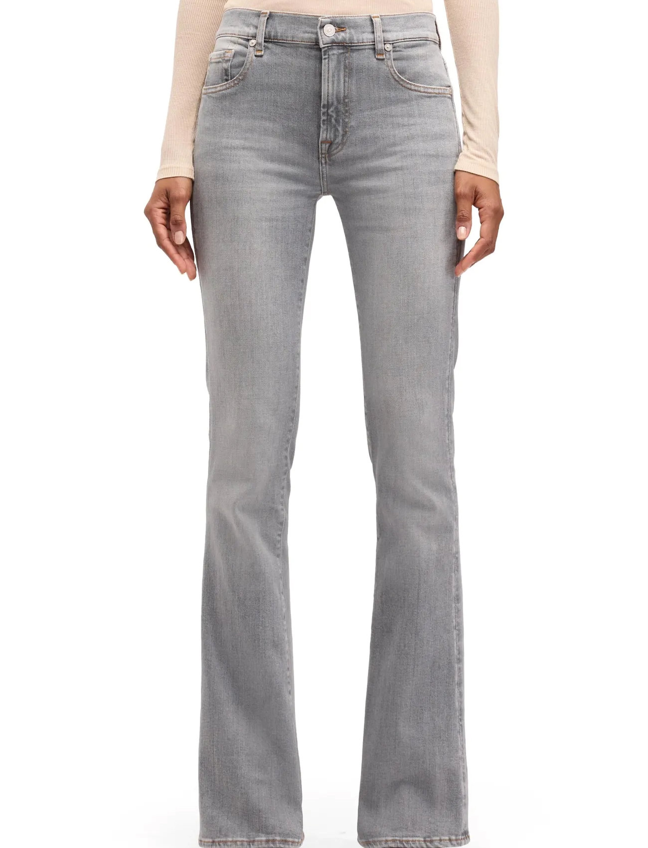7 For All Mankind Bootcut Riverstone, 30 x 34, Grey, Jeans > Boot Cut, Dame