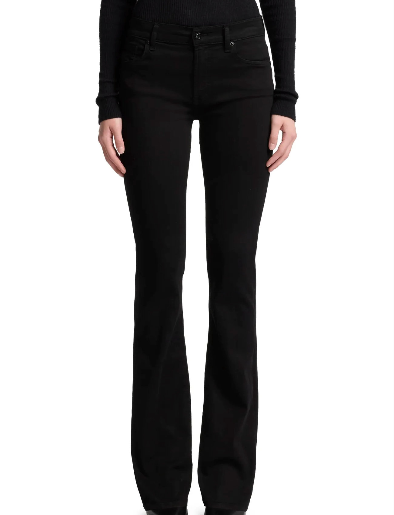 7 For All Mankind Bootcut Rinsed Black, 31 x 34, Black, Jeans > Boot Cut, Dame