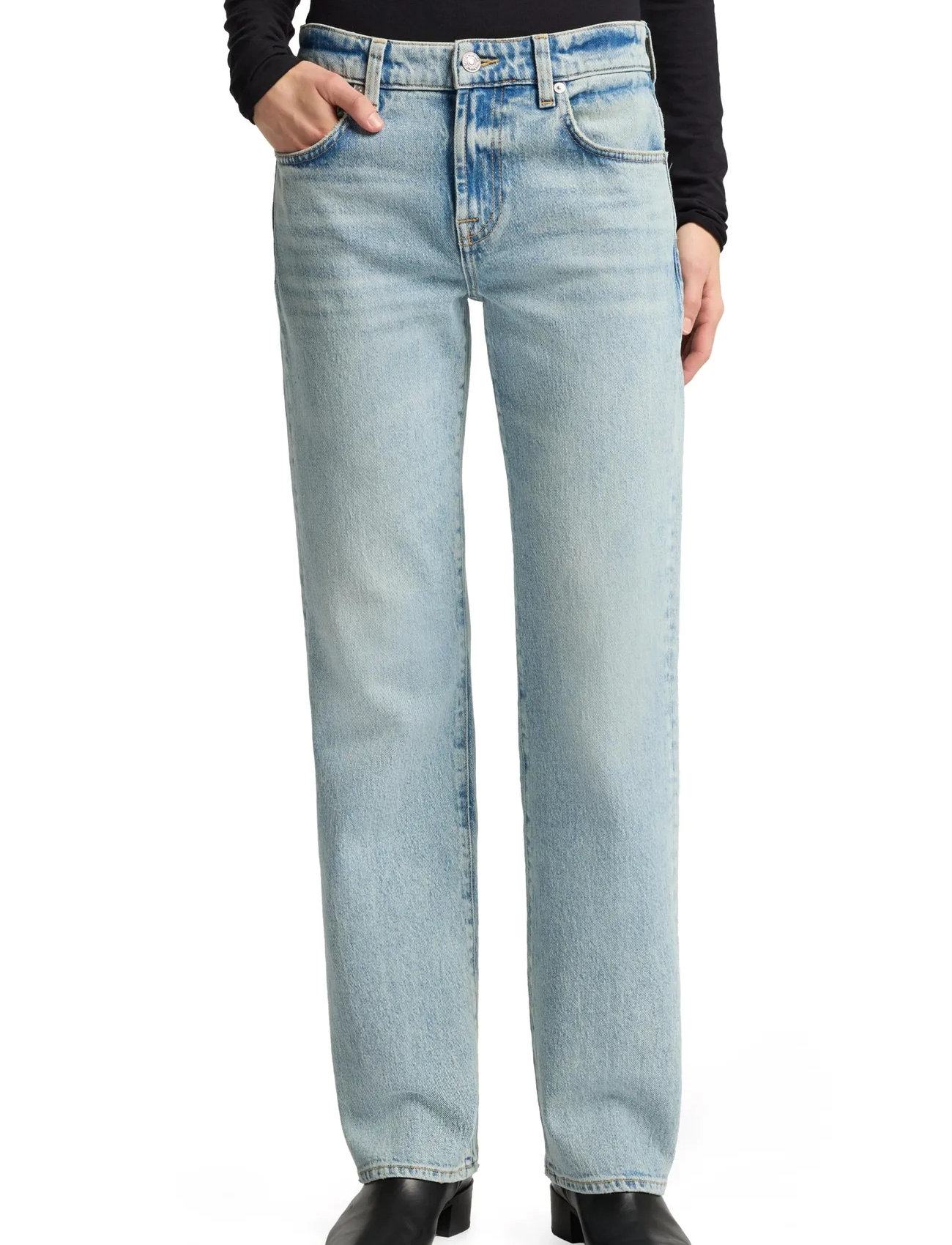 7 For All Mankind Calie Straight Ode To, 26 x 31, Blue, Jeans > Lige-Almindelige, Dame