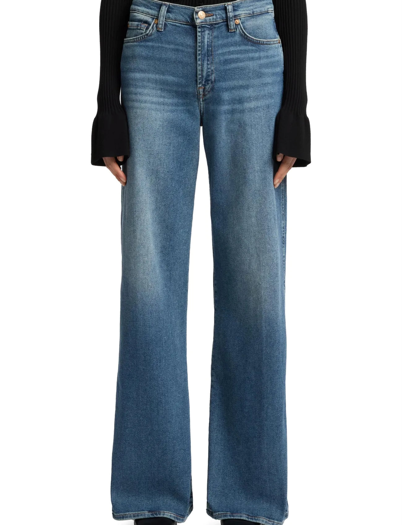 7 For All Mankind Lotta Sea Level, 28 x 34, Blue, Jeans > Vidde, Dame