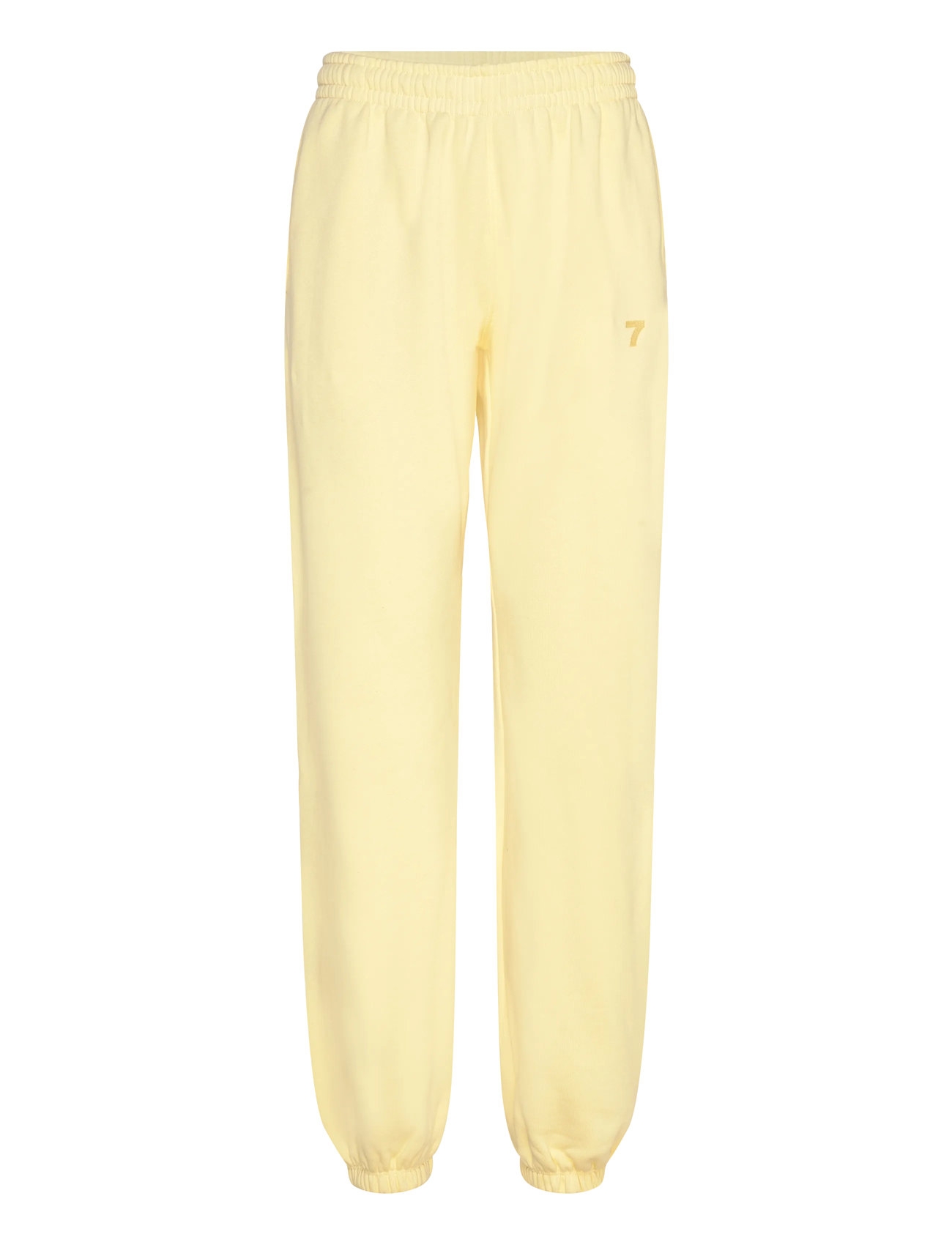 7 DAYS Active Organic Fitted Sweatpants, XS, Yellow, Sport Pants > Sport Casual Trousers, Dame
