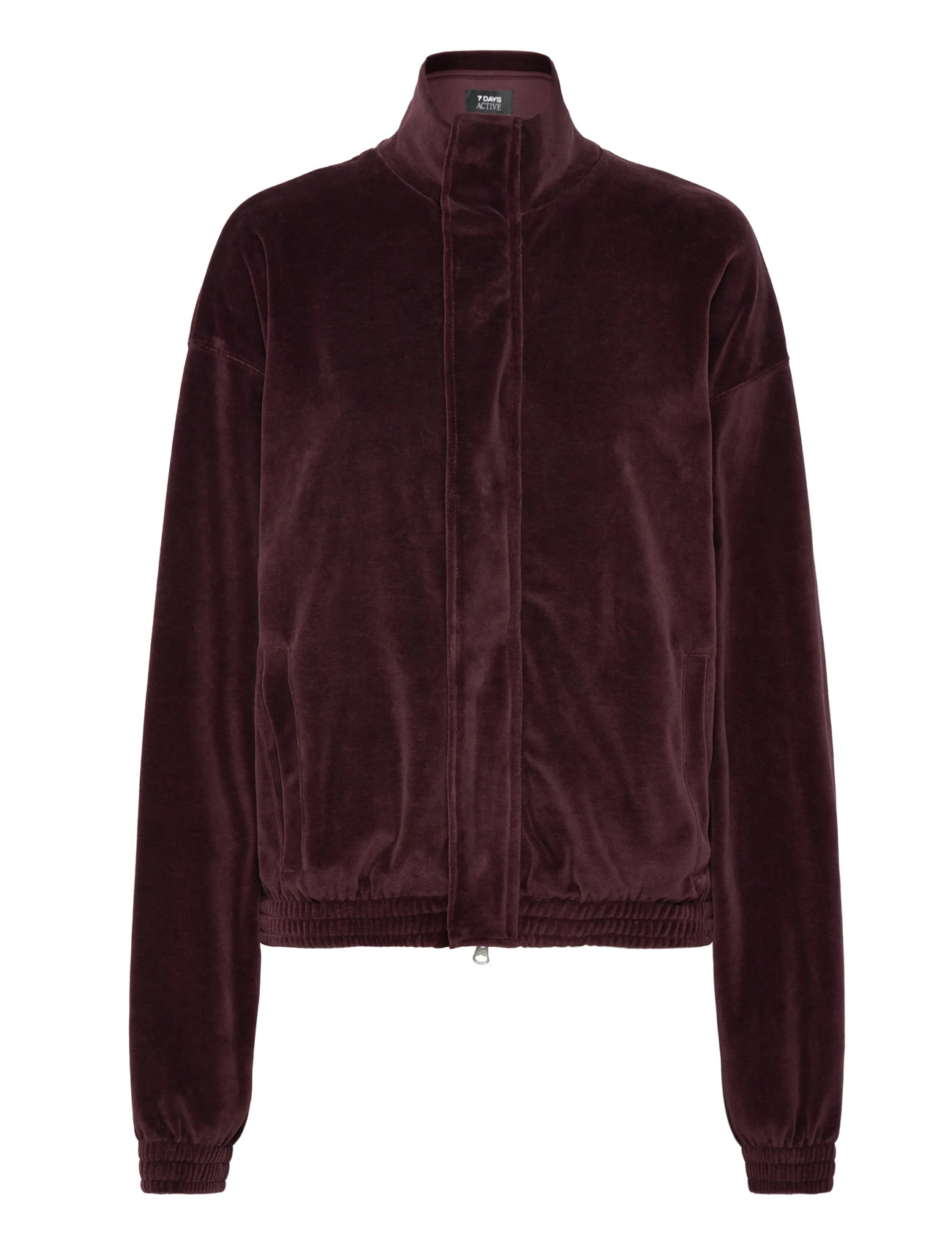 7 DAYS ACTIVE Organic Samt Jacke Burgundy - XS - Damen