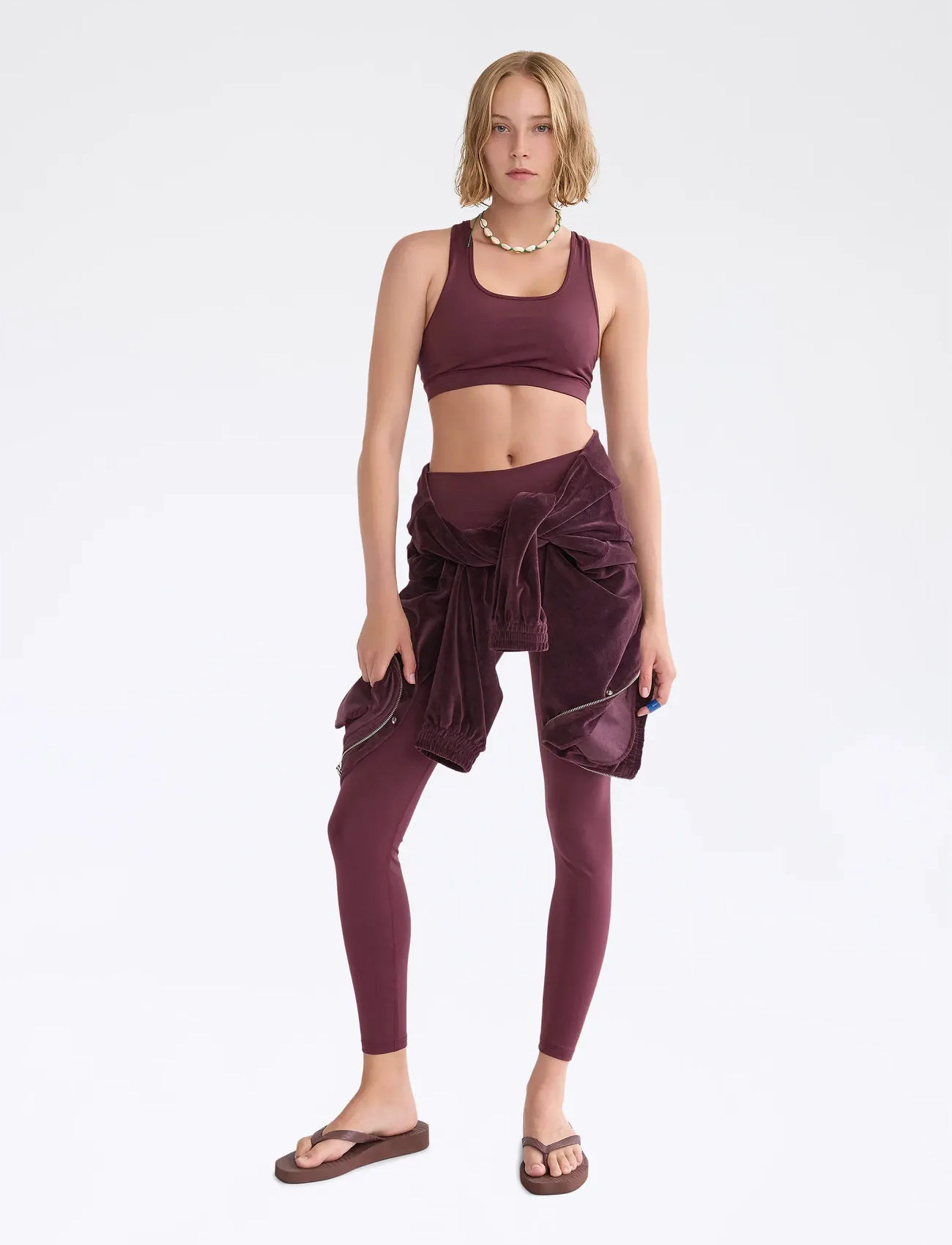 7 DAYS Active Signature Tights, XS, Burgundy, Sportsbukser > Sportstræningsbukser, Dame