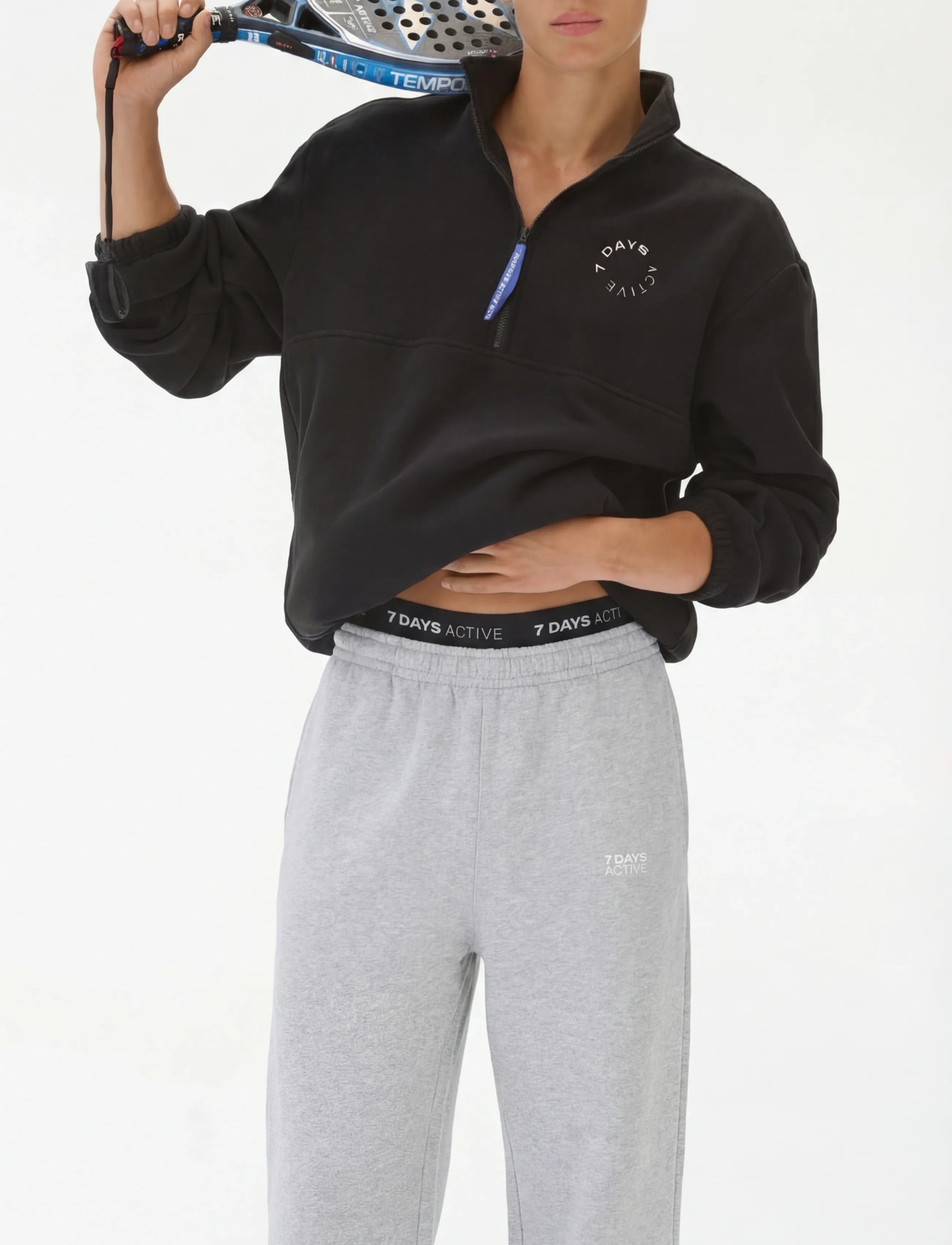 7 DAYS Active Regular Half Zip Fleece, XS, Black, Sport Fleeces & Midlayers > Sport Fleeces, Herre