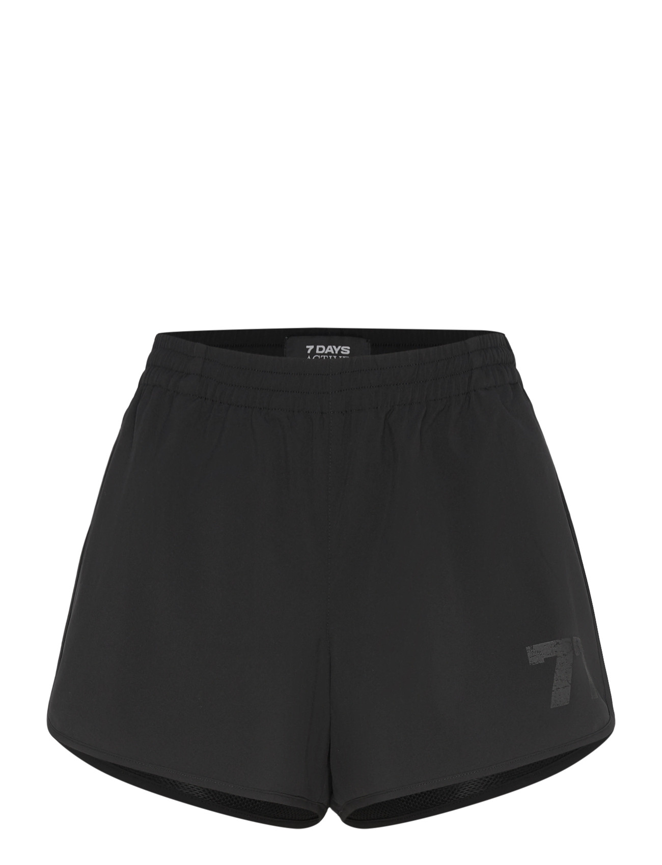 7 DAYS Active Running Shorts, L, Black, Sport Shorts > Sport Training Shorts, Dame