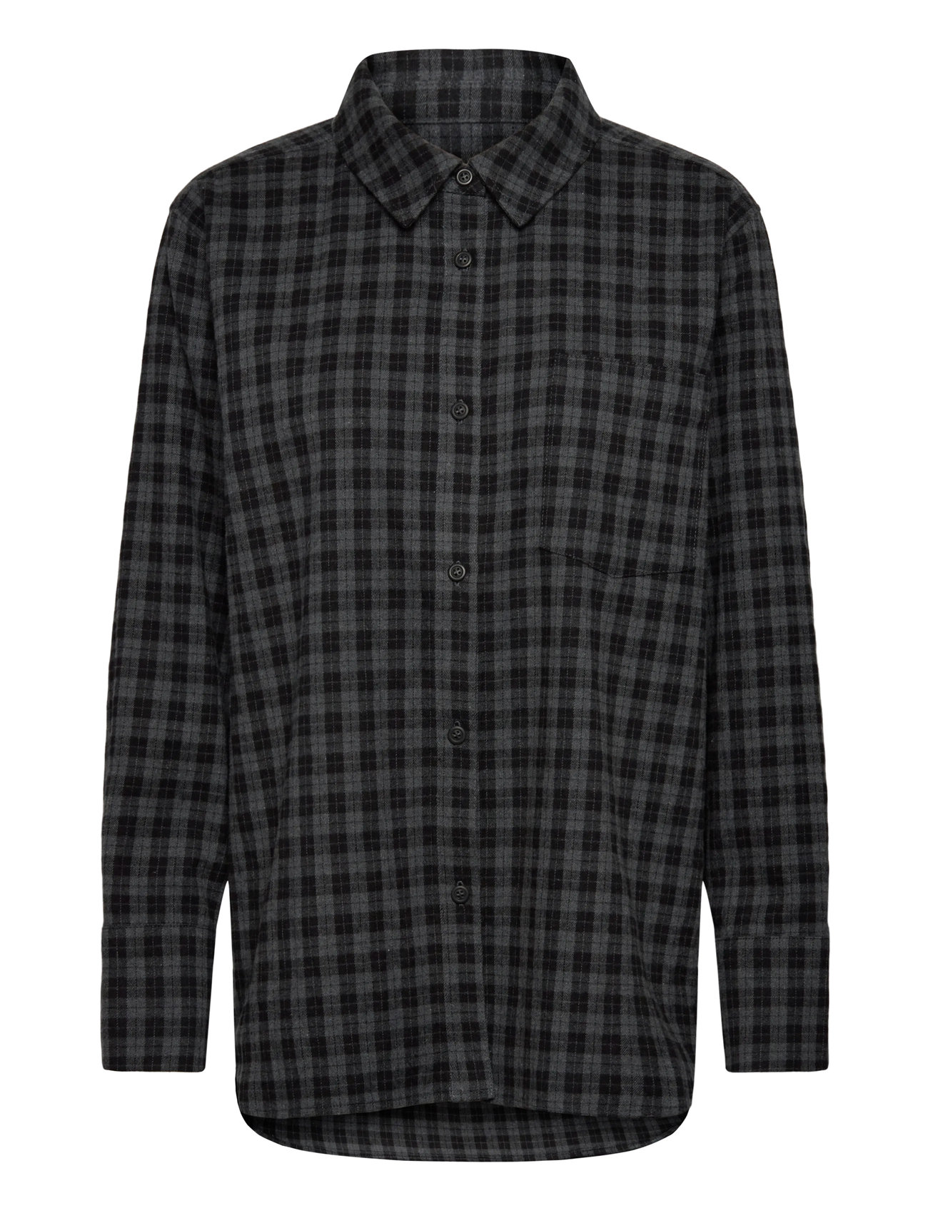 A PART OF THE ART Bold Shirt Schwarz Check Grau - S - Damen