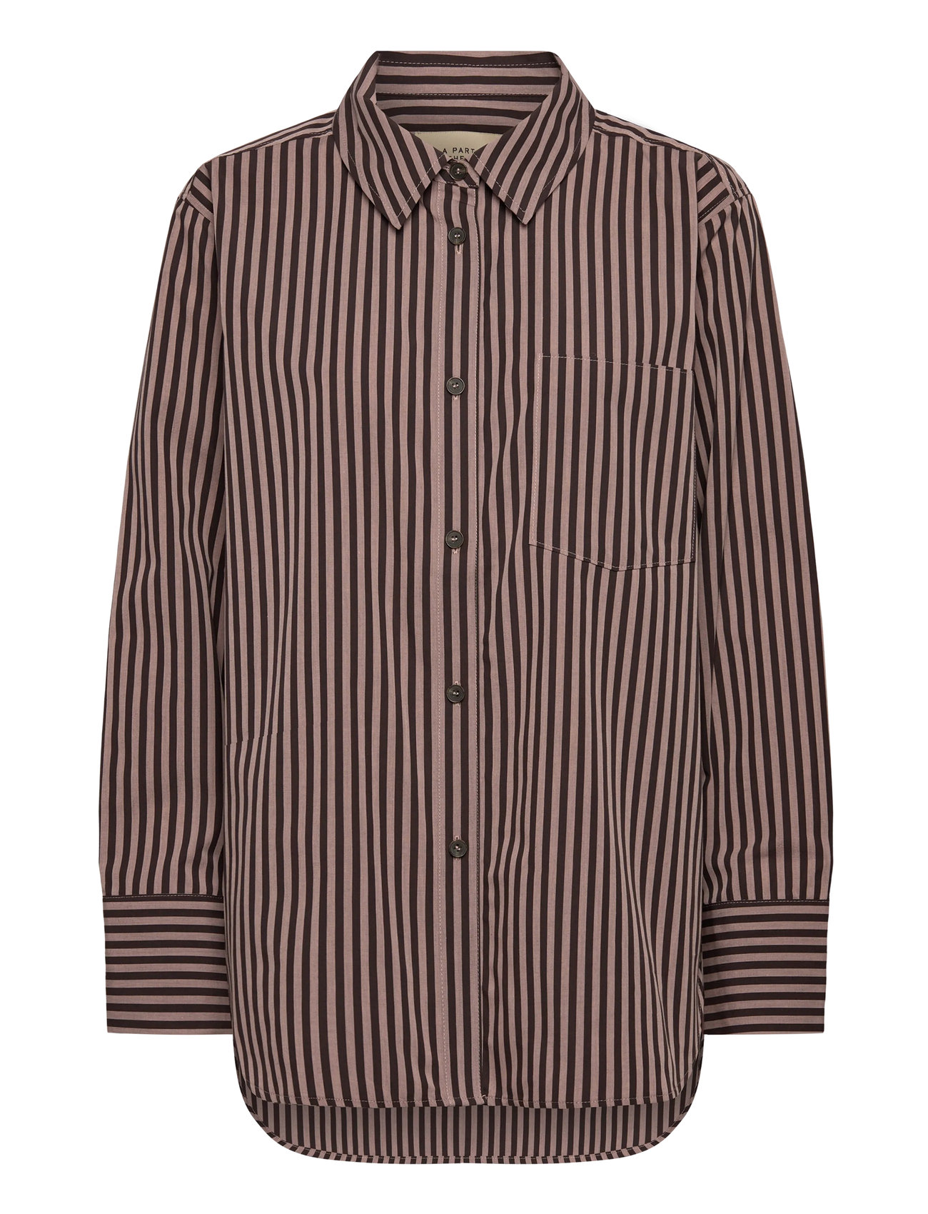 A PART OF THE ART Bold Shirt Pink Stripe Braun - XS - Damen