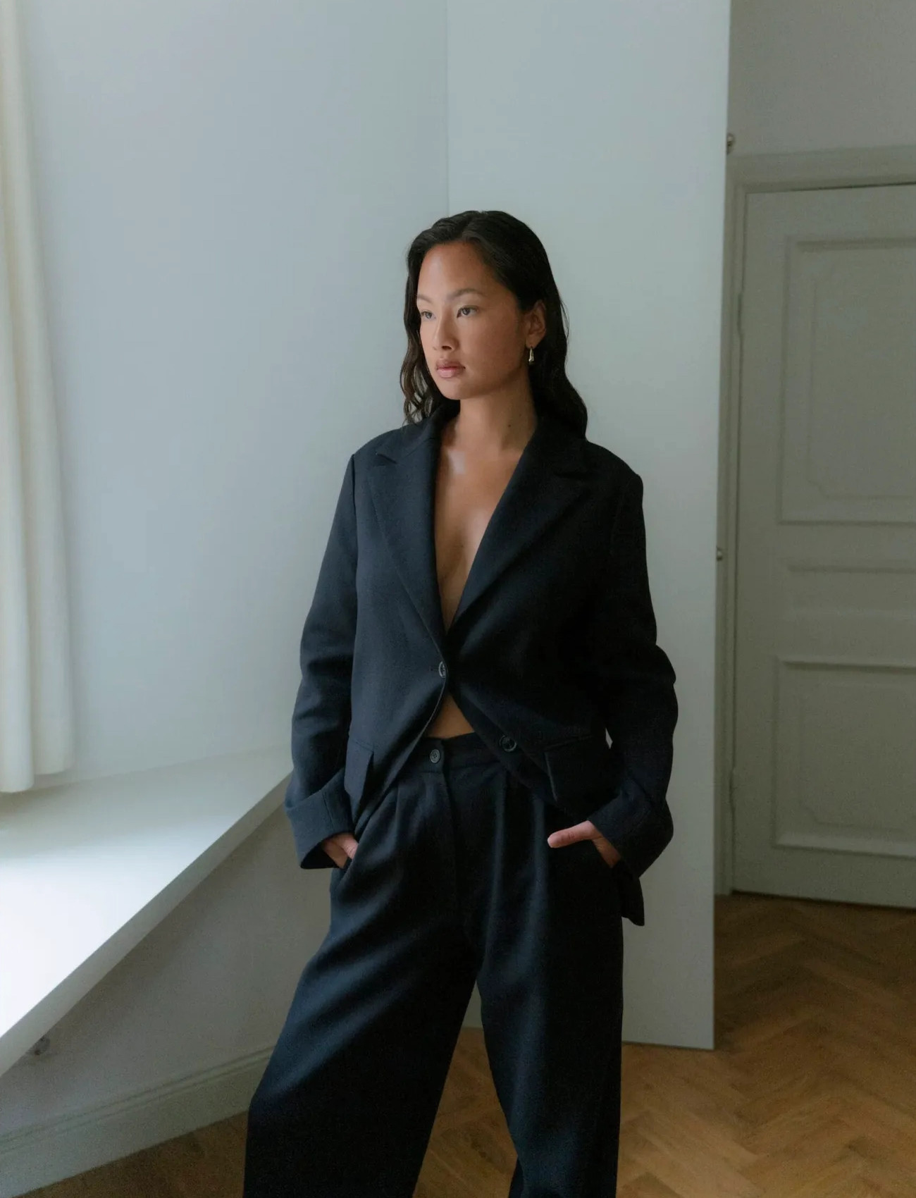A Part Of The Art Cloud Blazer Cotton Twill, XS/S, Black, Blazere > Enkeltradede Blazere, Dame