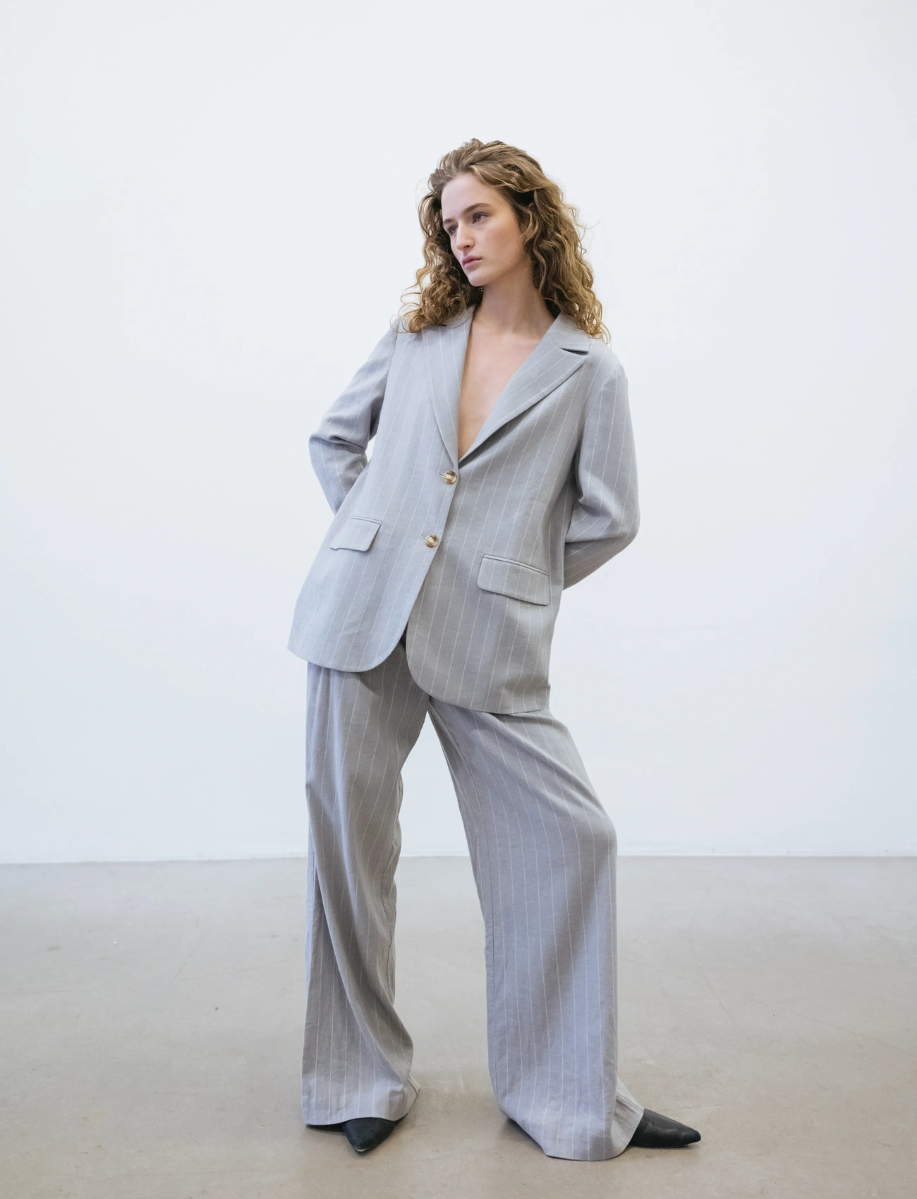 A Part Of The Art Cloud Blazer, M/L, Grey, Blazere > Enkeltradede Blazere, Dame