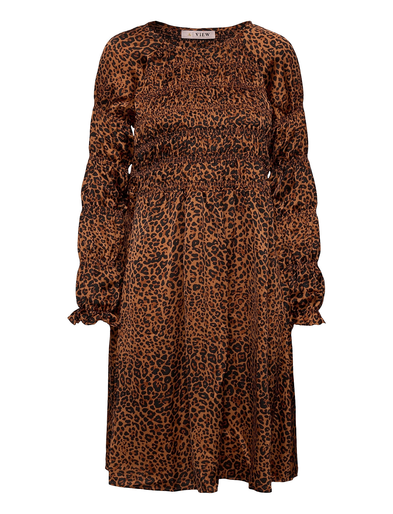 Julie Ls. Dress Brown A-View