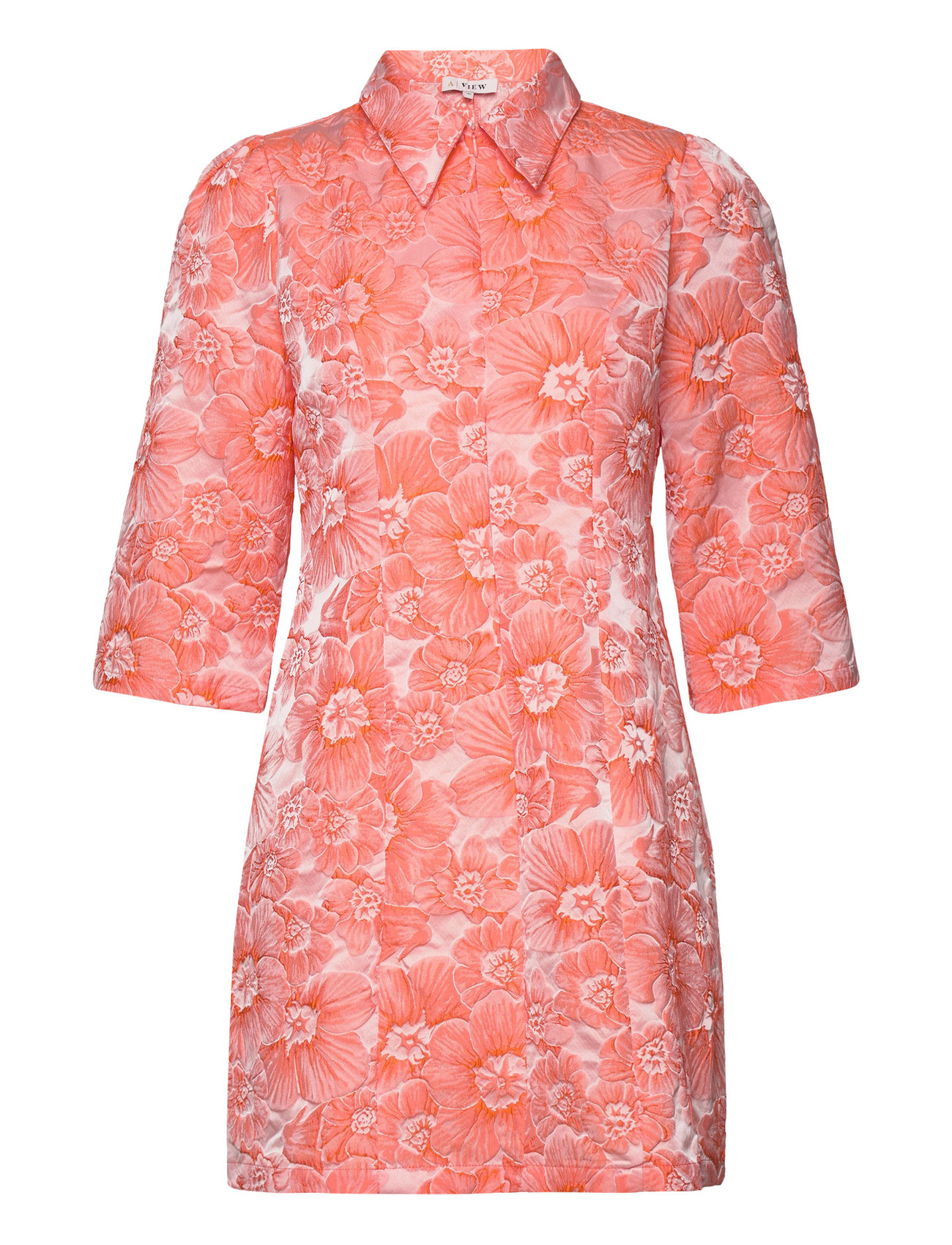 Stinne Dress Coral A-View