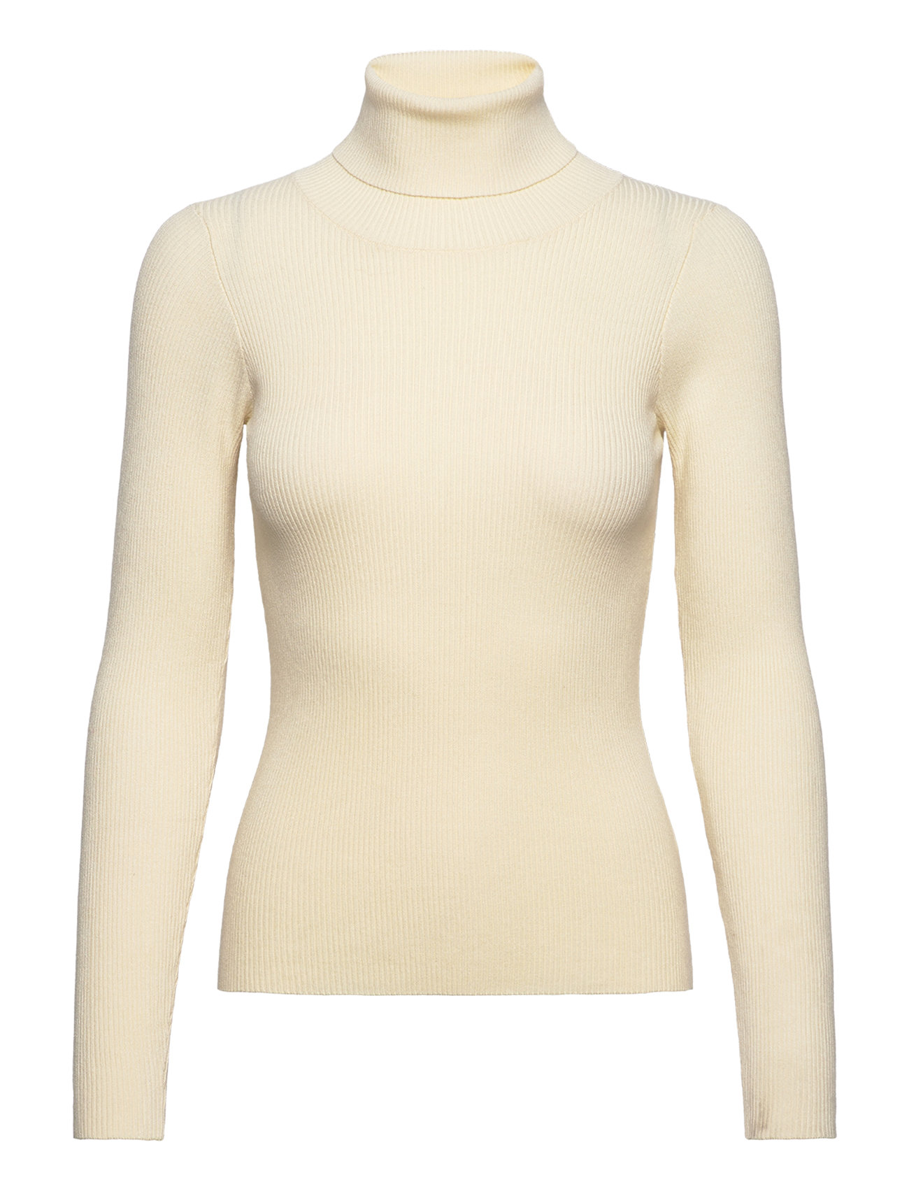 A-View Rib Rollneck Blouse Beige