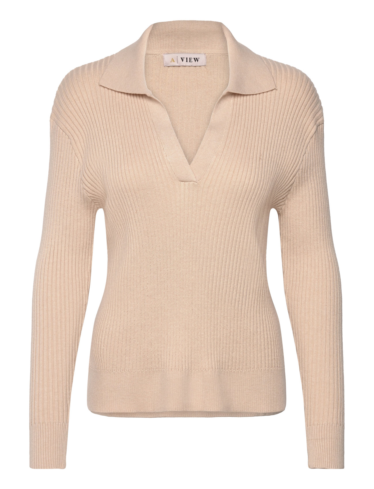 A-View Freja Knit Blouse Beige