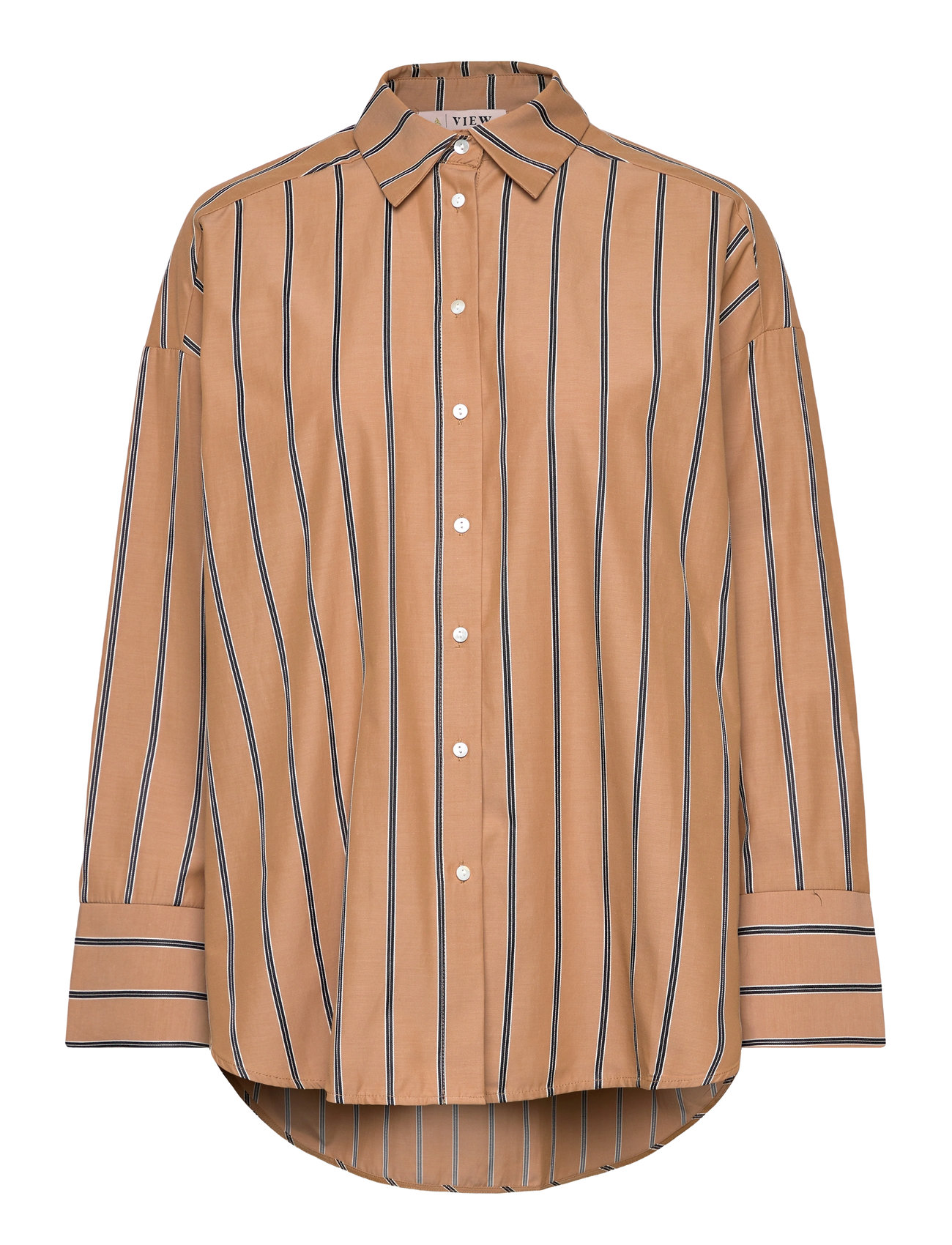 A-VIEW Magnolia Stripe Shirt Beige - 34 - Damen