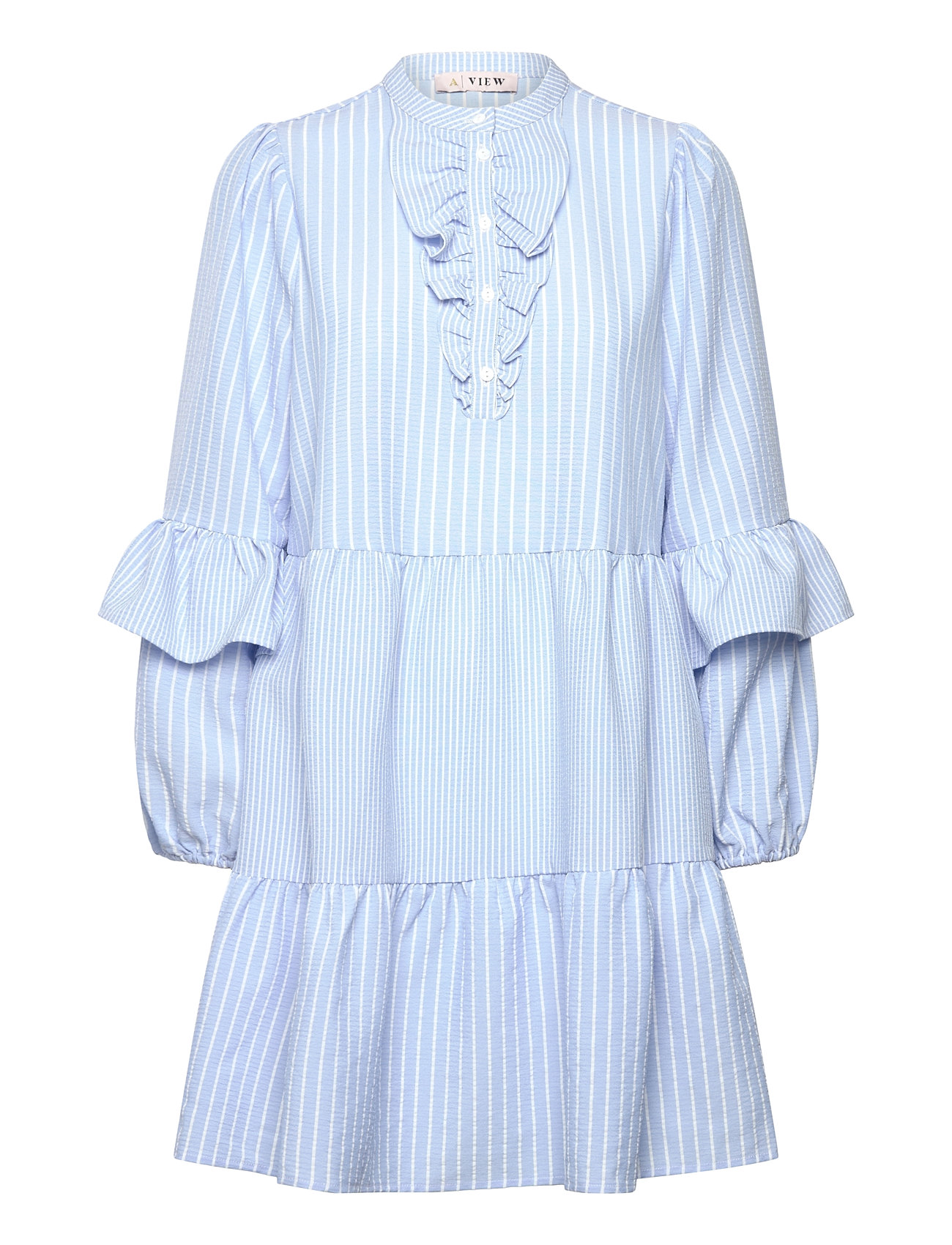 Karin Dress Kort Kjole Blue A-View