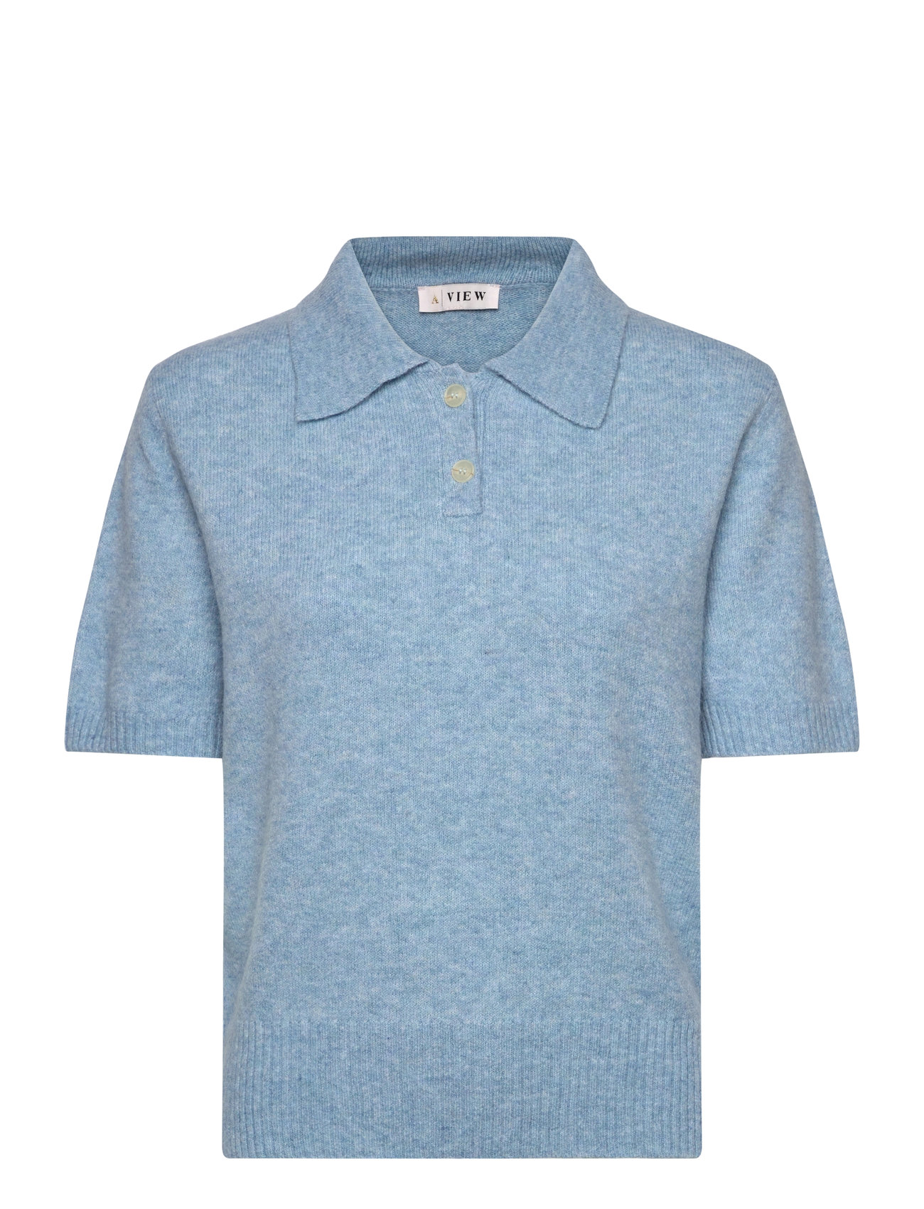 A-VIEW Rena Polo Knit Bluse Blau - XS - Damen