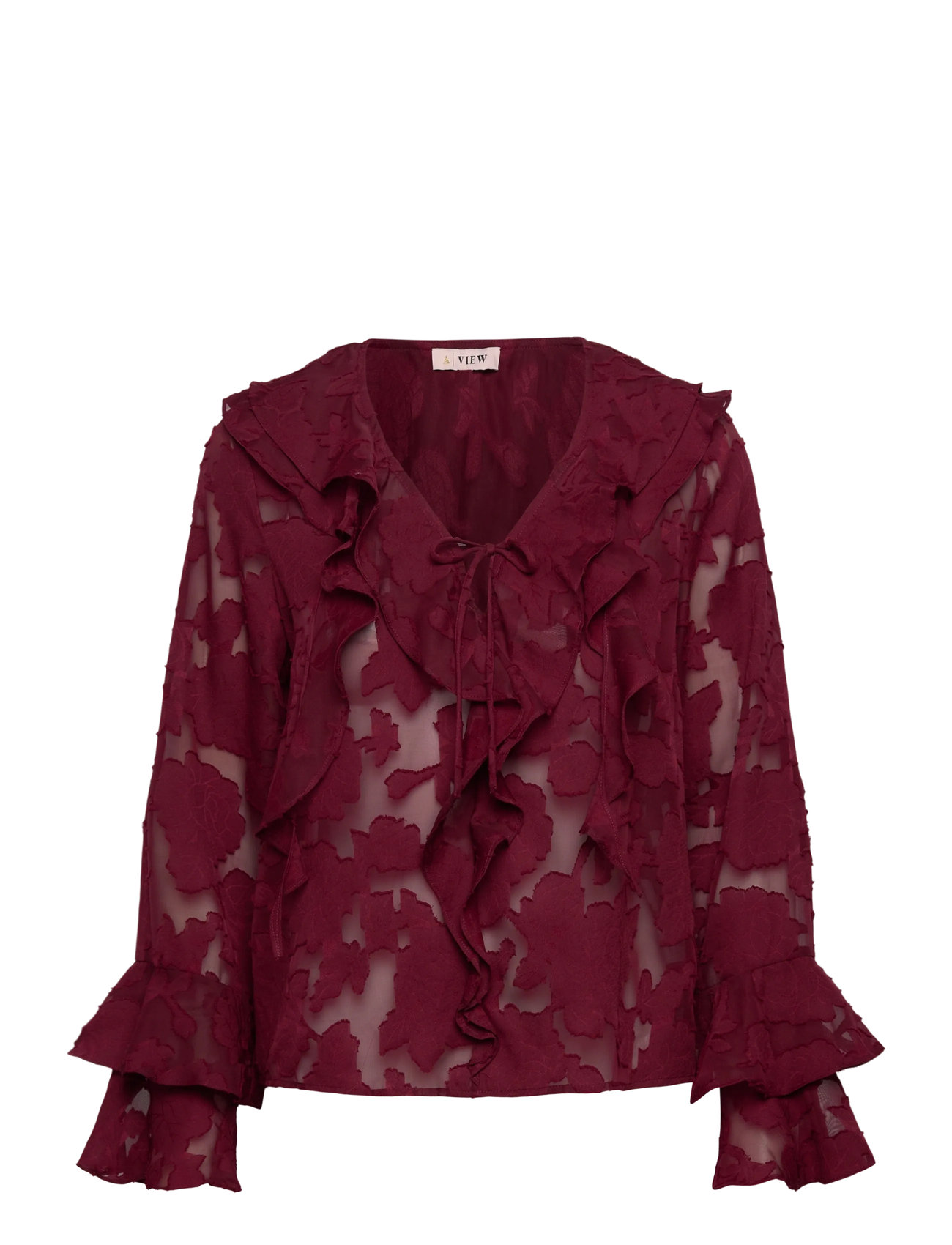 A-VIEW Floretta Bluse Burgundy - 34 - Damen
