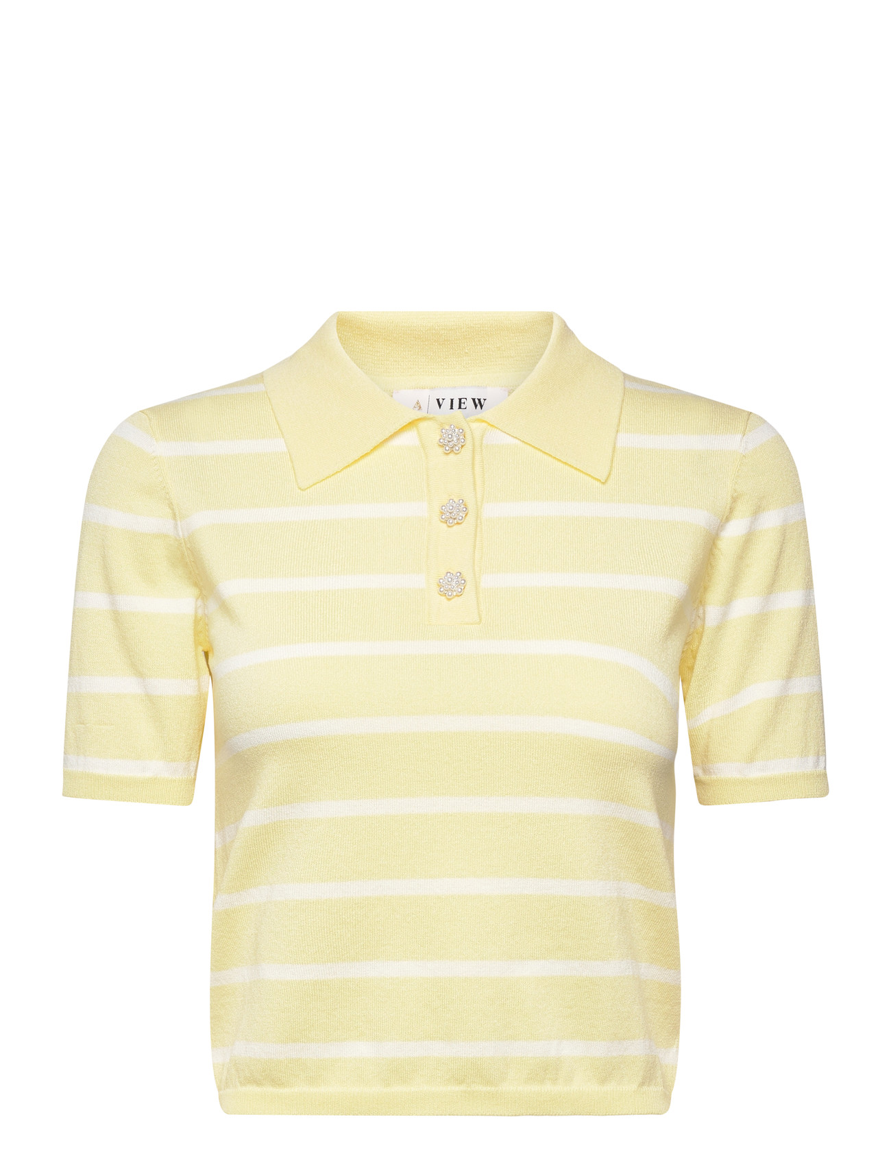A-VIEW Elo Knit Polo Gelb - 34 - Damen